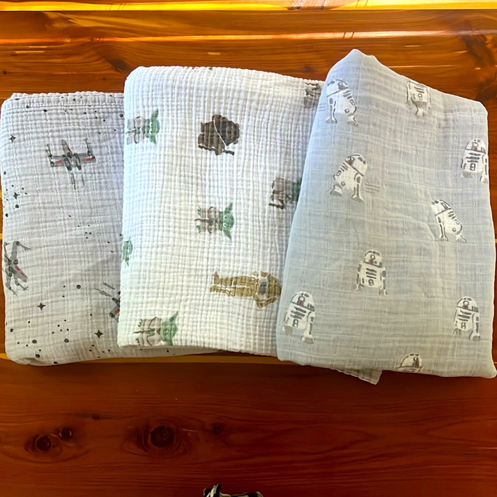 Pottery Barn Star Wars swaddles (set of 3)